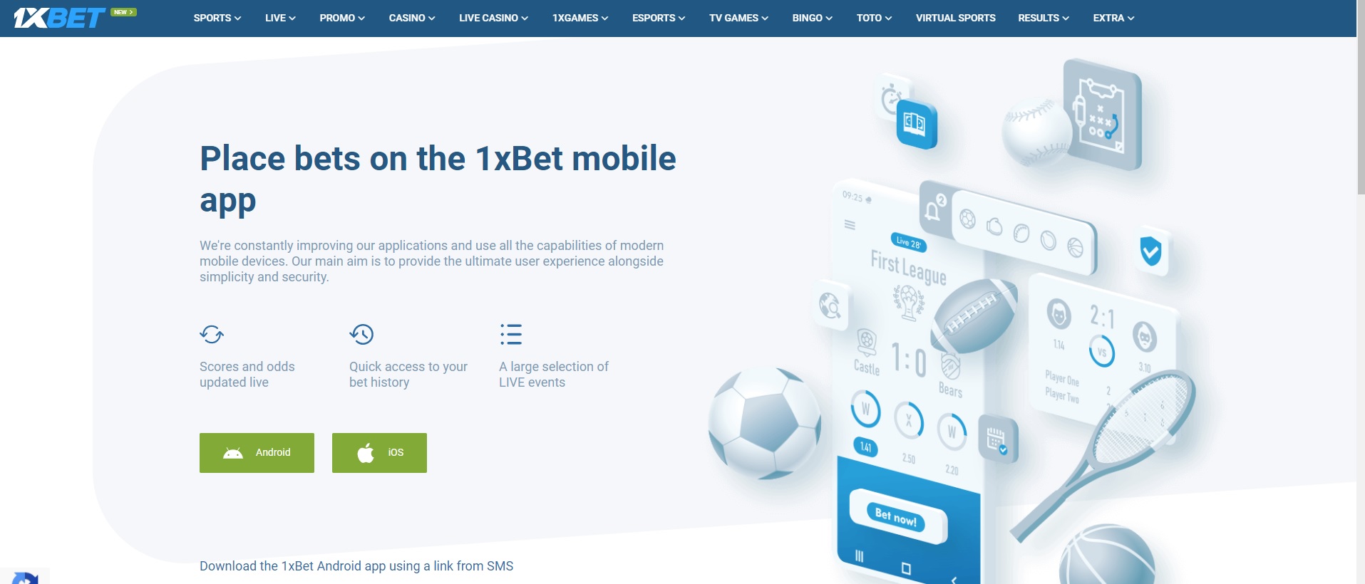 1xBet App: Features of 1xBet Online Sports Betting App